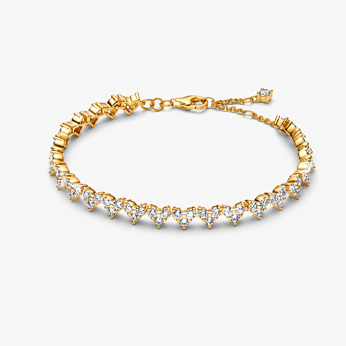 Pulsera Corazón Triple Gemas
