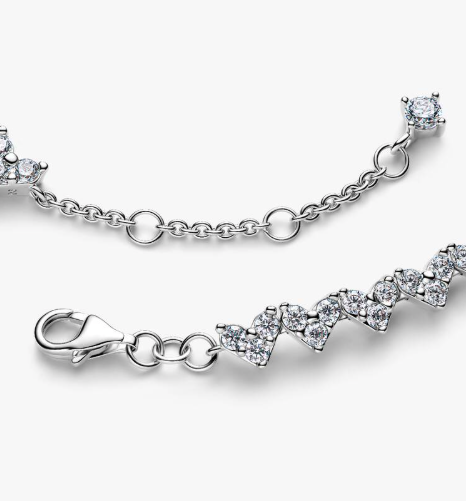 Pulsera Corazón Triple Gemas
